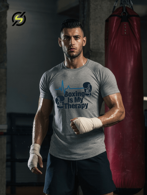 Boxing Is My Therapy Unisex T-shirt – Fighter Mindset Gym Motivation Tee - OuSfian