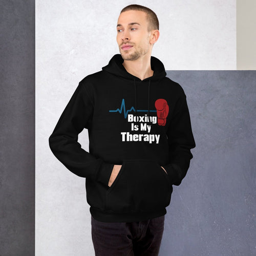 Boxing Is My Therapy Hoodie – Boxer Gift Sweatshirt - OuSfian