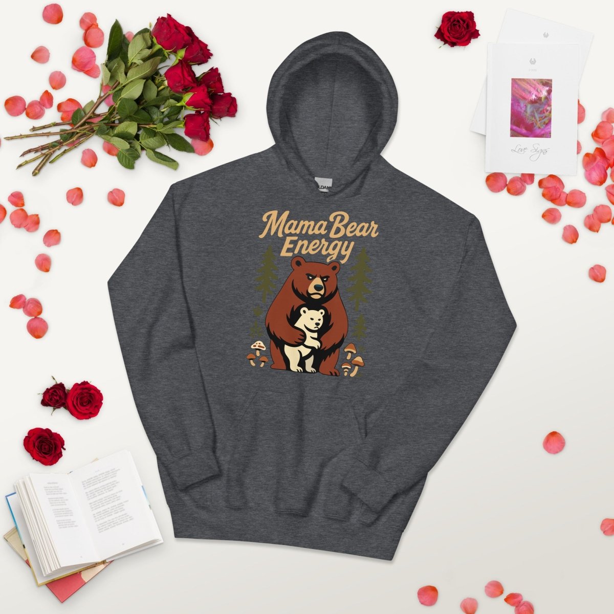 Mama Bear Energy Hoodie - Strong Mom Bear Cute Motherhood Sweatshirt - OuSfian