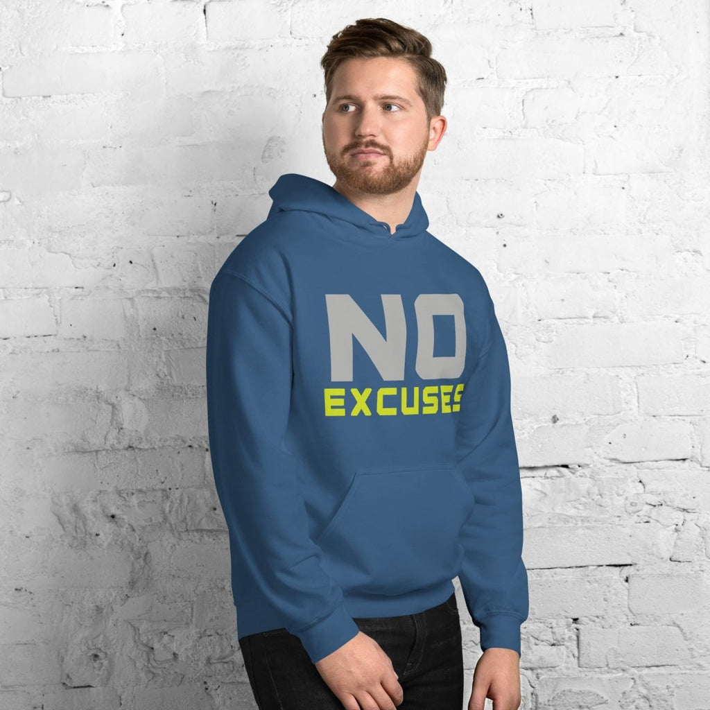 No Excuses Hoodie – Motivational Gym Sweatshirt - OuSfian