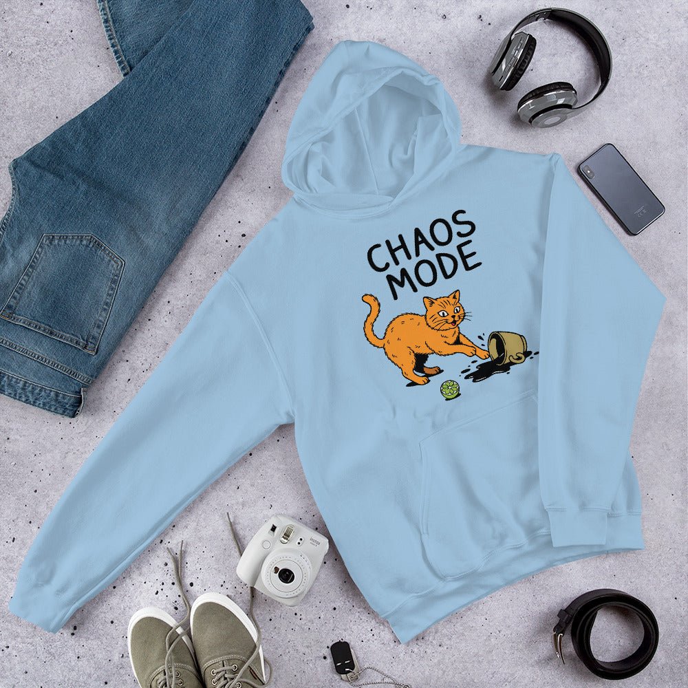 Chaos Mode Cat Hoodie – Funny Naughty Cat Sweatshirt for Cat Lovers - OuSfian