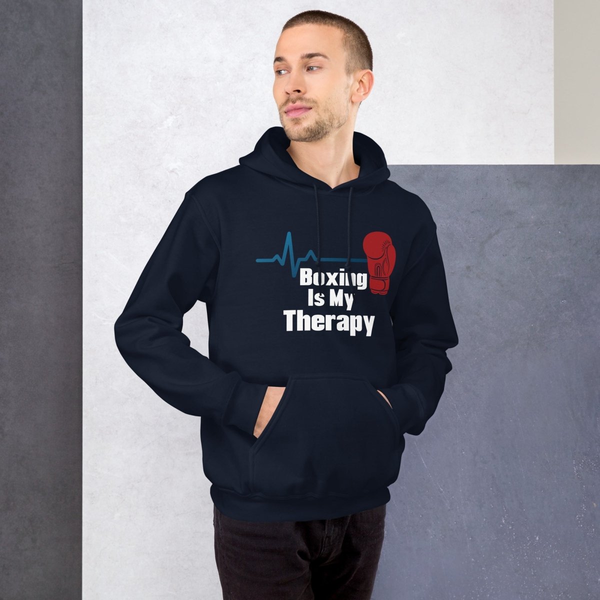 Boxing Is My Therapy Hoodie – Boxer Gift Sweatshirt - OuSfian