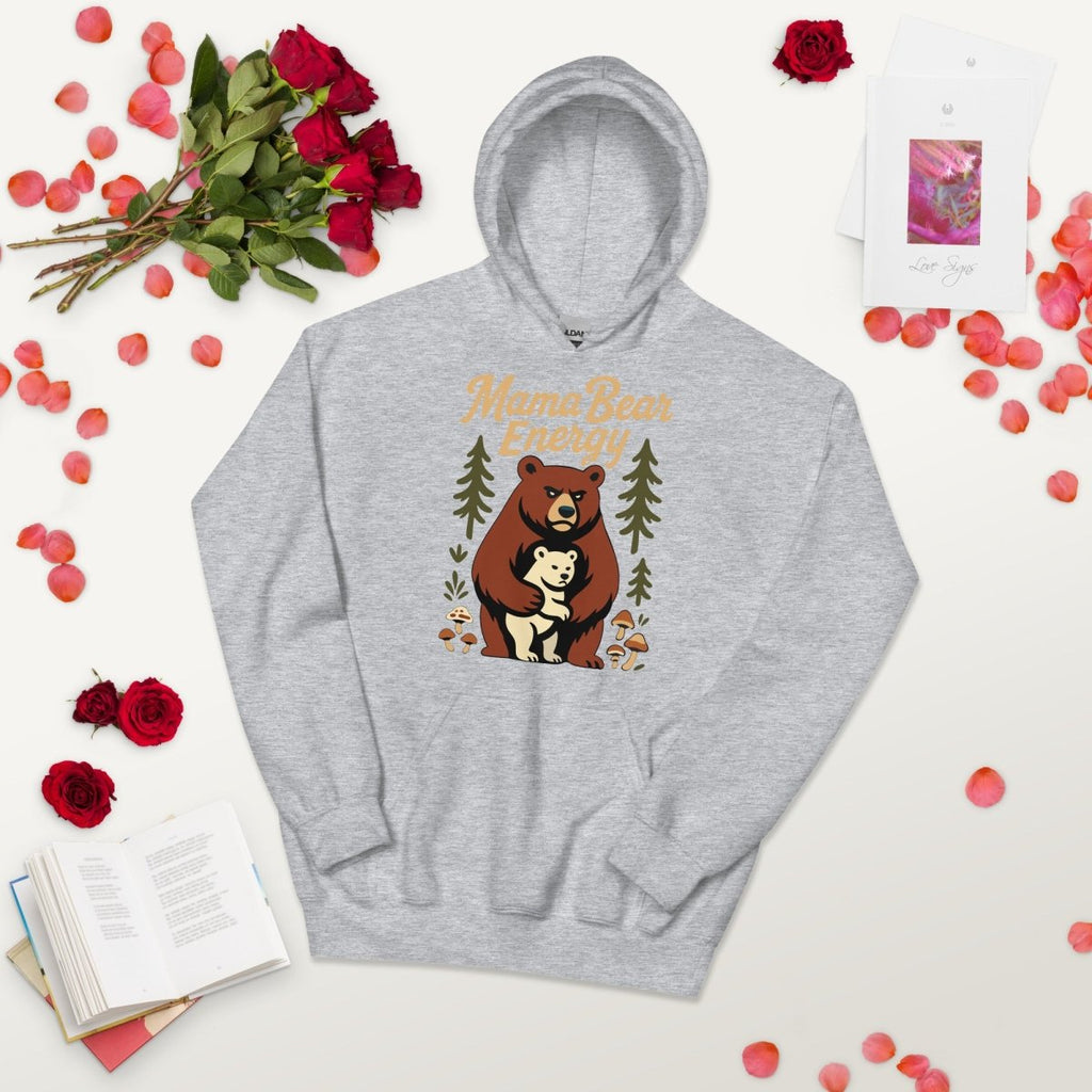 Mama Bear Energy Hoodie - Strong Mom Bear Cute Motherhood Sweatshirt - OuSfian