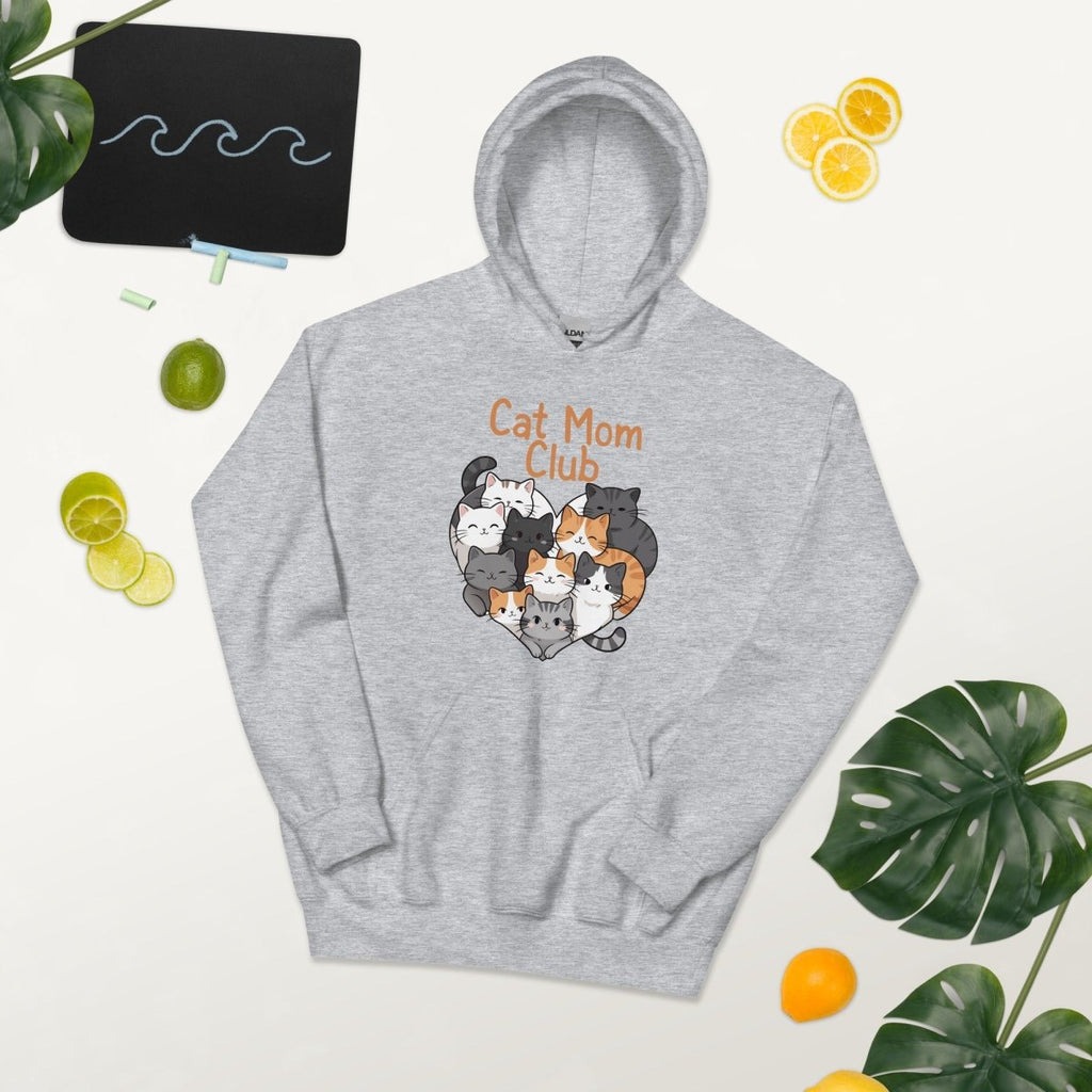 Cat Mom Club Hoodie – Cute Cat Lover Sweatshirt for Women - OuSfian