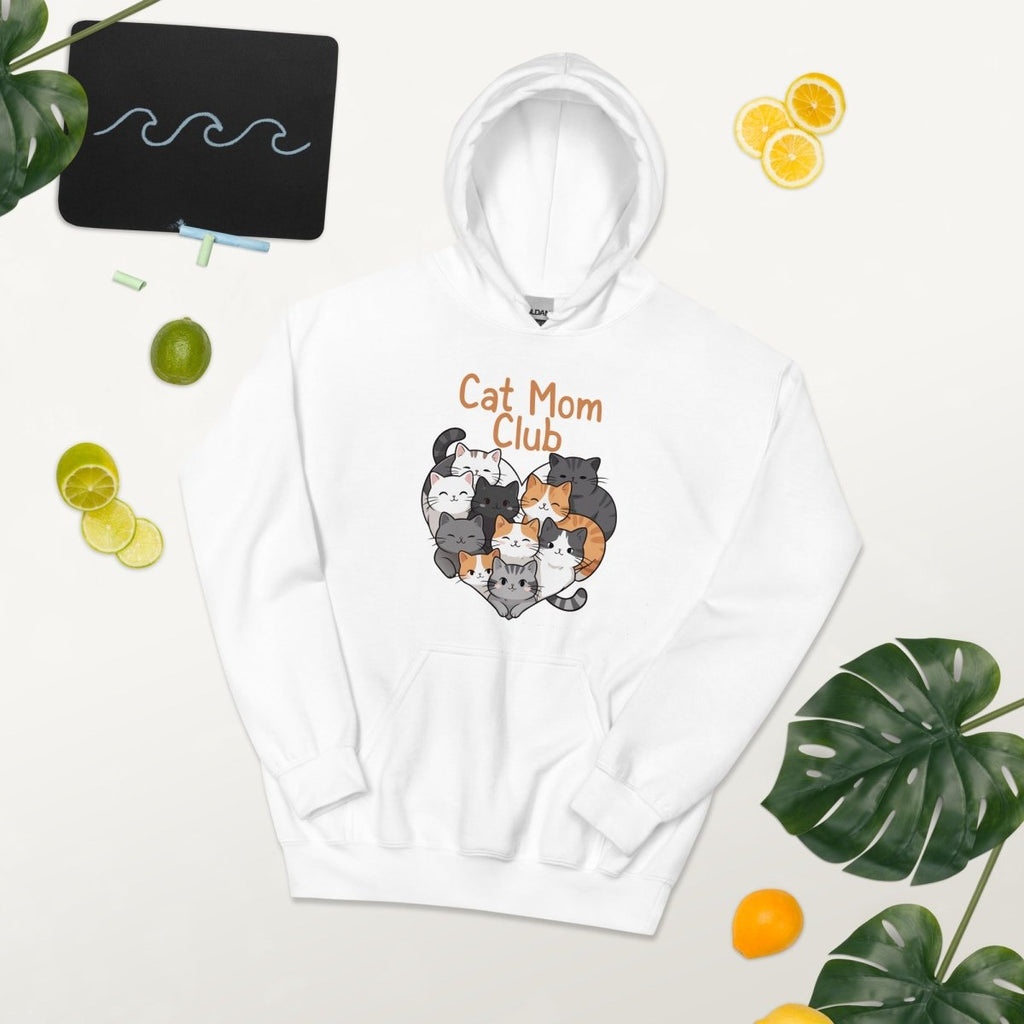 Cat Mom Club Hoodie – Cute Cat Lover Sweatshirt for Women - OuSfian