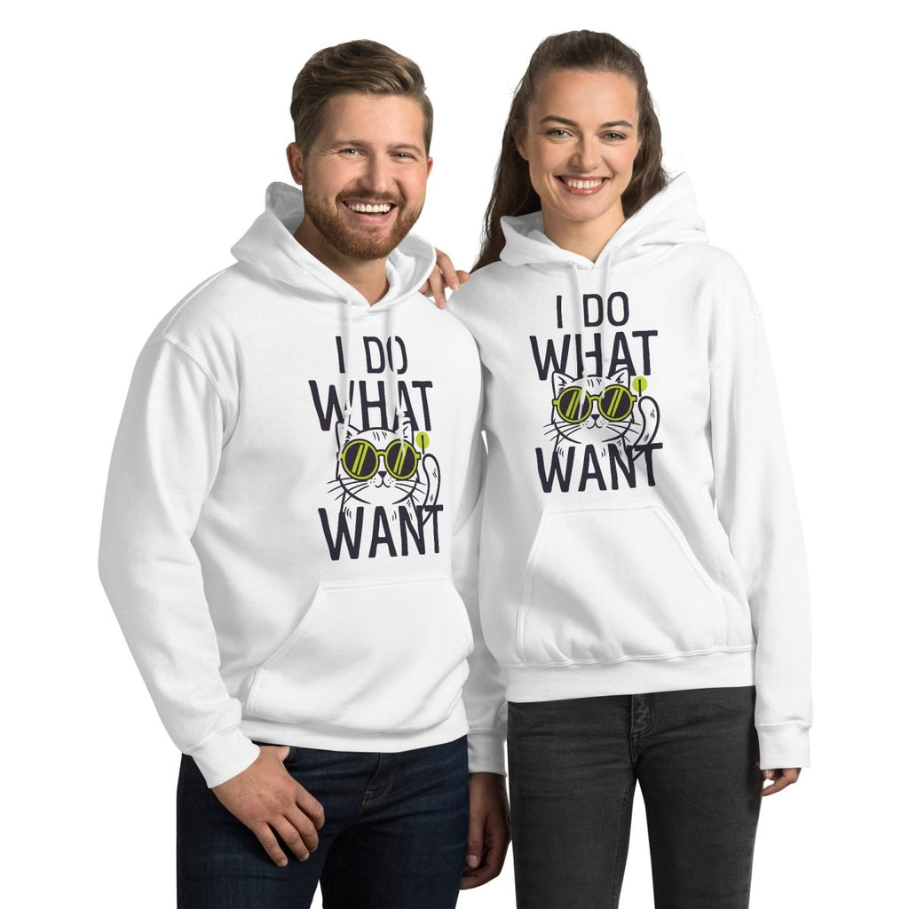 I Do What I Want Cat Hoodie – Funny Cool Cat Graphic Sweatshirt - OuSfian