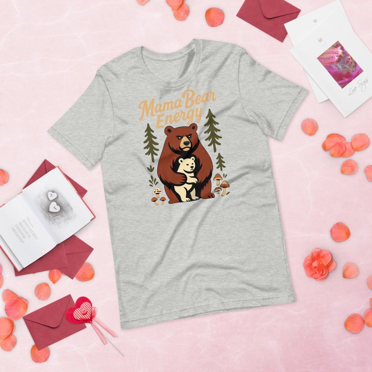 Mama Bear Energy T-Shirt – Strong Mom Bear Cute Motherhood Graphic Tee - OuSfian