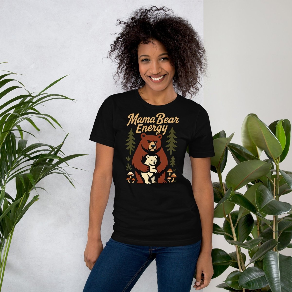 Mama Bear Energy T-Shirt – Strong Mom Bear Cute Motherhood Graphic Tee - OuSfian