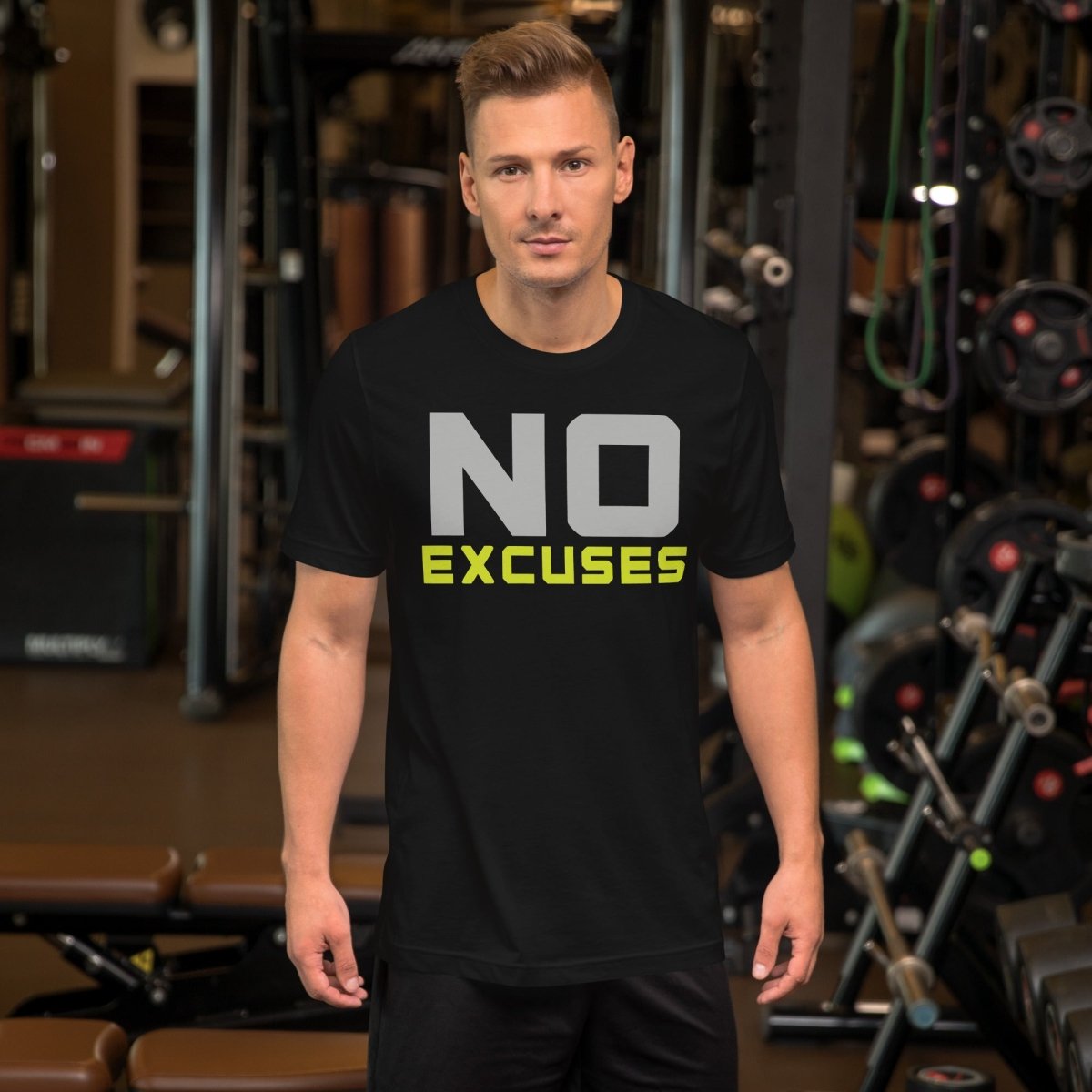 No Excuses Gym T-Shirt – Bold Motivational Tee - OuSfian