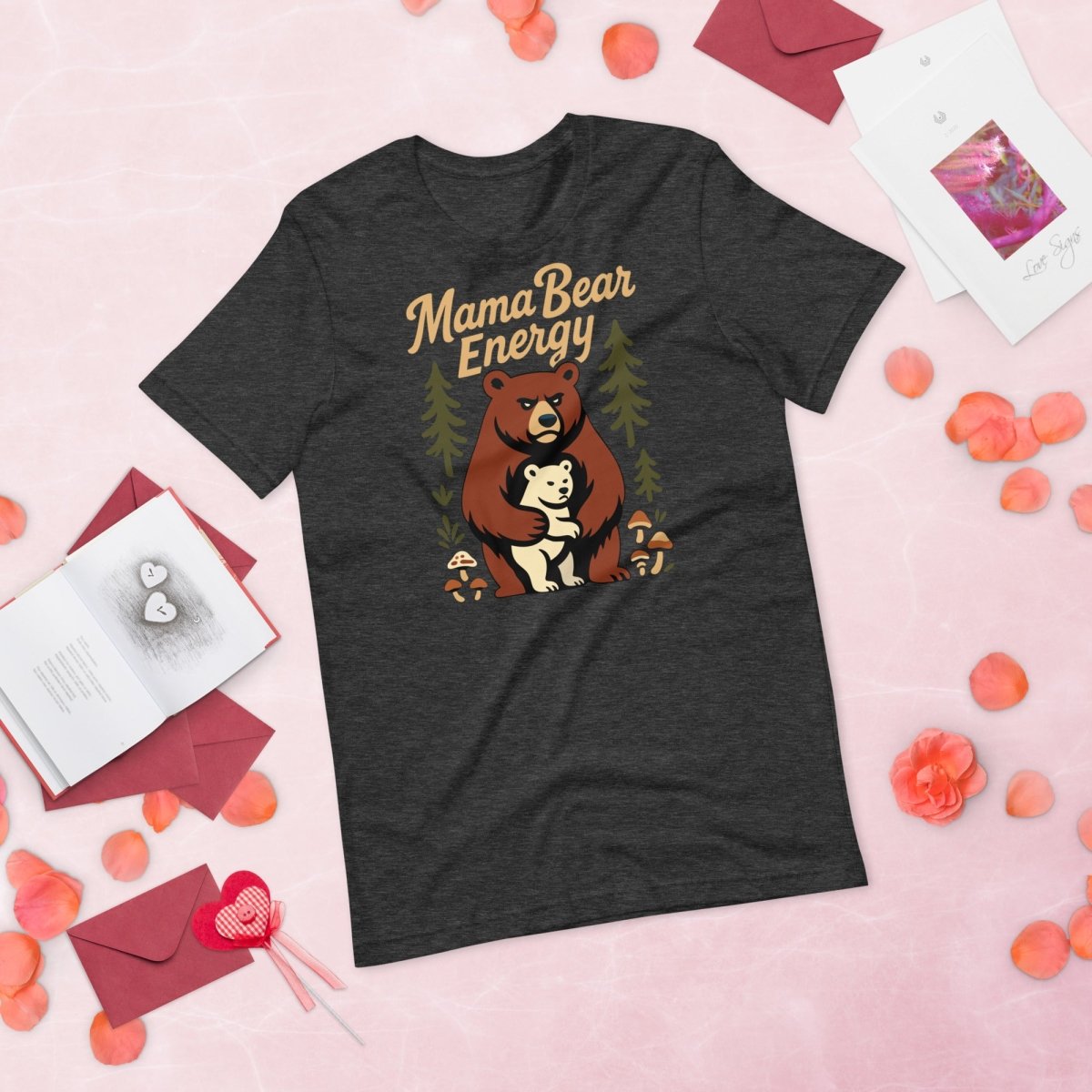 Mama Bear Energy T-Shirt – Strong Mom Bear Cute Motherhood Graphic Tee - OuSfian