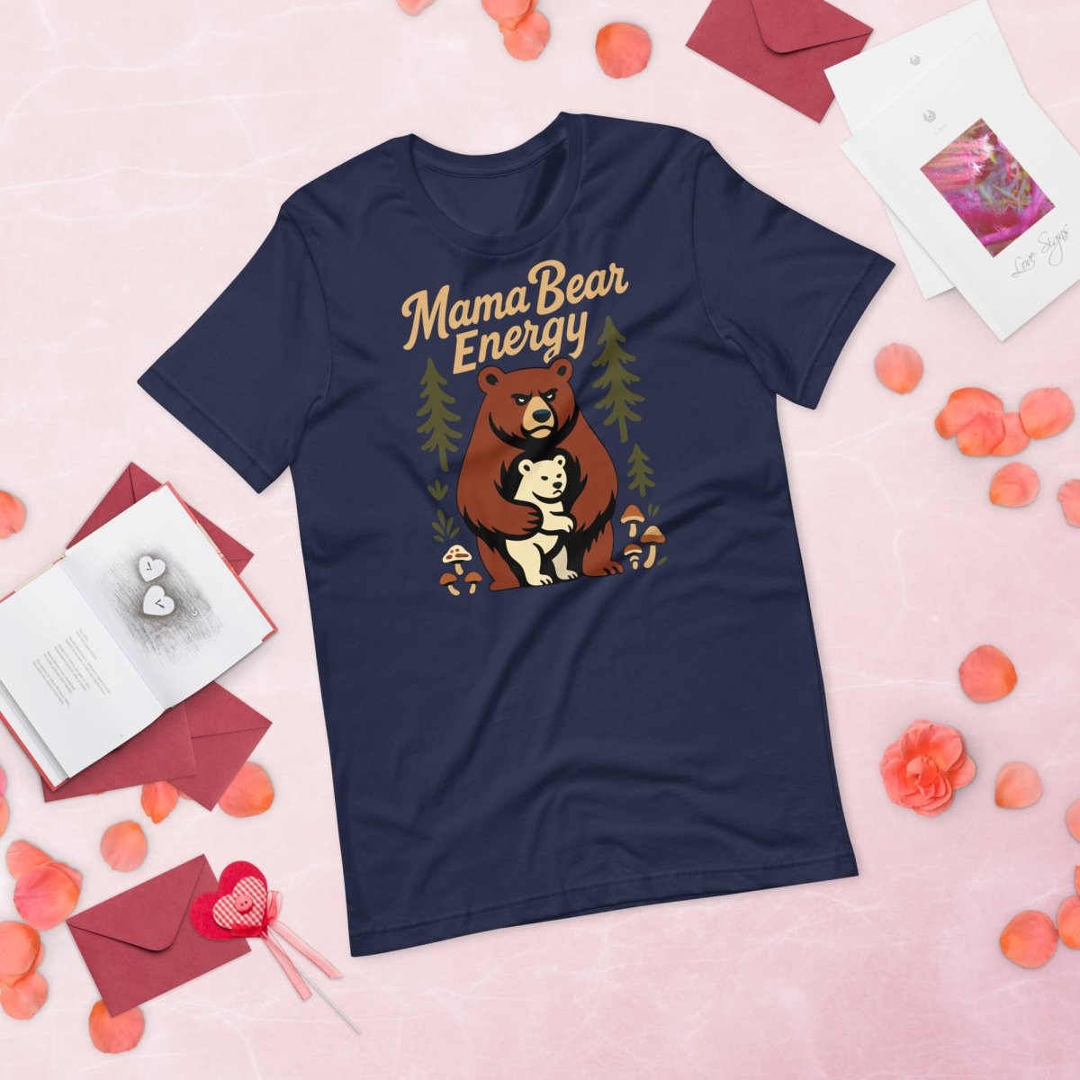 Mama Bear Energy T-Shirt – Strong Mom Bear Cute Motherhood Graphic Tee - OuSfian