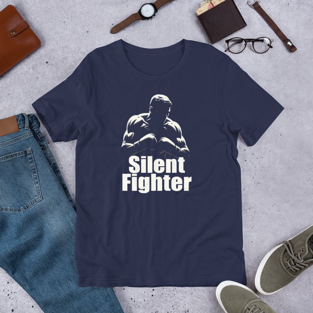 Silent Fighter Boxing Unisex T-Shirt – Train Hard Fight Smart Gym Motivation Tee - OuSfian