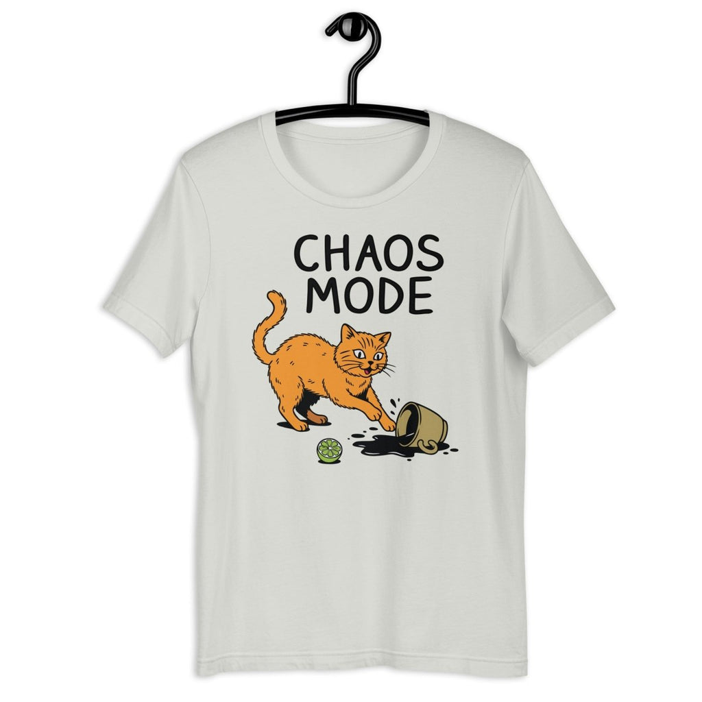 Chaos Mode Cat T-Shirt – Funny Naughty Cat Graphic Tee for Cat Lovers - OuSfian