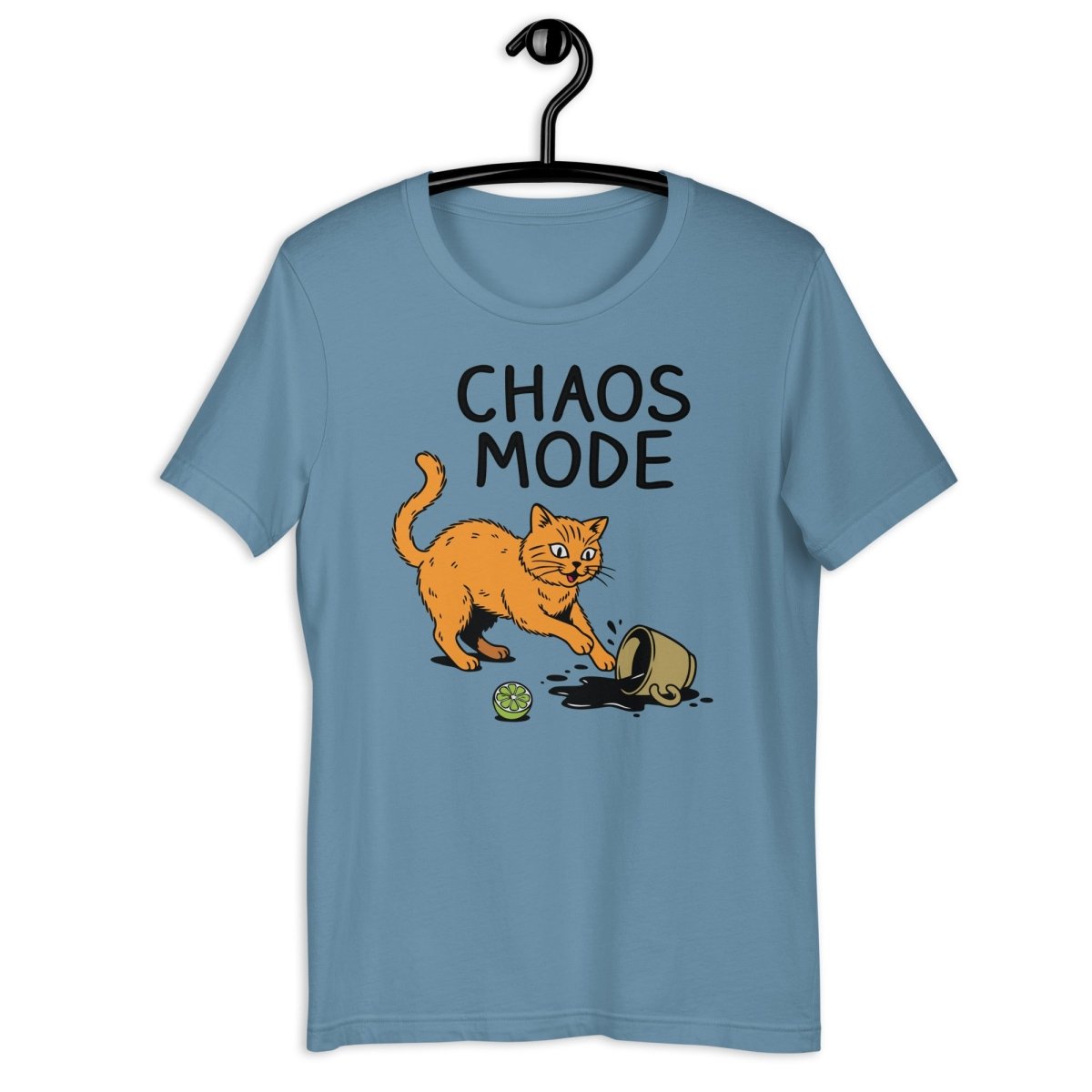 Chaos Mode Cat T-Shirt – Funny Naughty Cat Graphic Tee for Cat Lovers - OuSfian